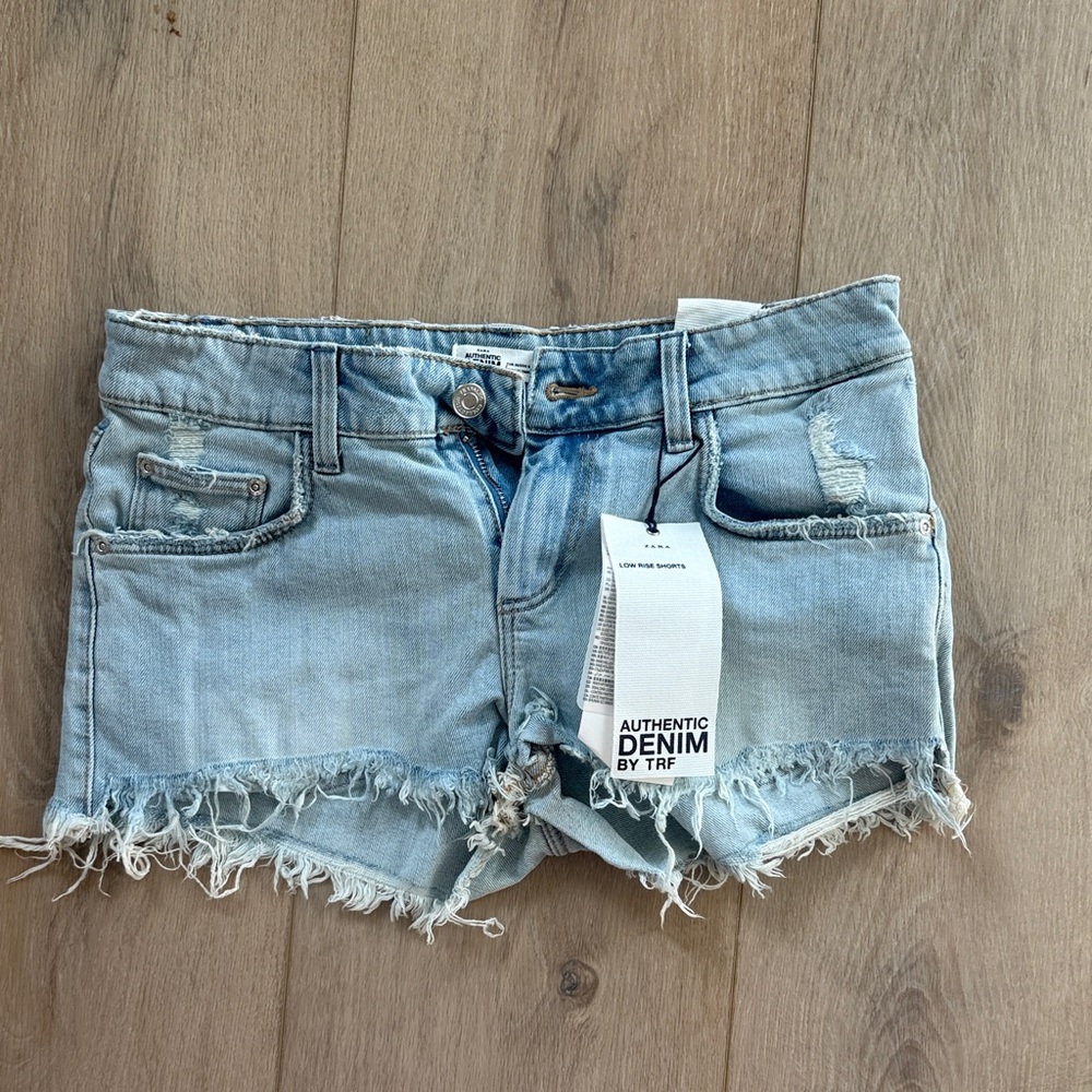 Zara Light Blue Jean Shorts